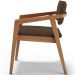 Kit 05 Cadeiras Para Sala de Jantar Estar Living Giorgia L02 Suede Marrom - Lyam Decor