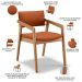 Kit 05 Cadeiras Para Sala de Jantar Estar Living Giorgia L02 Tecido Terracota - Lyam Decor