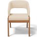 Kit 05 Cadeiras de Jantar e Estar Living Estofada Lince L02 Linho Bege Escuro - Lyam Decor