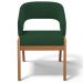 Kit 05 Cadeiras de Jantar e Estar Living Estofada Lince L02 Suede Verde Musgo - Lyam Decor