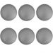 Kit 06 Assentos Redondo Banqueta Cadeira Estofados Poltronas H02 Corino Cinza 30 cm - Lyam Decor