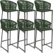 Kit 06 Banqueta Para Área Gourmet Cozinha Varanda Corda Náutica Porto D04 Verde - Lyam Decor