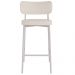 Kit 06 Banquetas Alta Bar Cozinha Sala De Jantar Aço Branco Kaira C01 Linho Palha - Lyam Decor