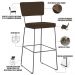 Kit 06 Banquetas Alta Para Cozinha Sala De Jantar Base Em Aço Allana L02 Suede Marrom - Lyam Decor