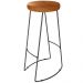 Kit 06 Banquetas Altas Industrial Para Cozinha Sala de Jantar Maia D01 Peroba Rosa - Lyam Decor