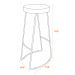 Kit 06 Banquetas Altas Industrial Para Cozinha Sala de Jantar Maia D01 Peroba Rosa - Lyam Decor
