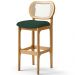 Kit 06 Banquetas Altas Para Cozinha Bancada Sala Tela Betta Fixa L02 Suede Verde Musgo - Lyam