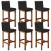 Kit 06 Banquetas Altas Para Cozinha Sala De Jantar Fixa Alya L02 Facto Preto - Lyam Decor