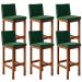 Kit 06 Banquetas Altas Para Cozinha Sala De Jantar Fixa Alya L02 Facto Verde Musgo - Lyam Decor