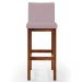 Kit 06 Banquetas Altas Para Cozinha Sala De Jantar Fixa Alya L02 Suede Rosê - Lyam Decor