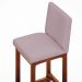 Kit 06 Banquetas Altas Para Cozinha Sala De Jantar Fixa Alya L02 Suede Rosê - Lyam Decor