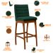 Kit 06 Banquetas Altas Para Cozinha Sala De Jantar Fixa Mila L02 Bouclê Verde - Lyam Decor