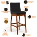 Kit 06 Banquetas Altas Para Cozinha Sala De Jantar Fixa Mila L02 Facto Preto Fosco - Lyam Decor