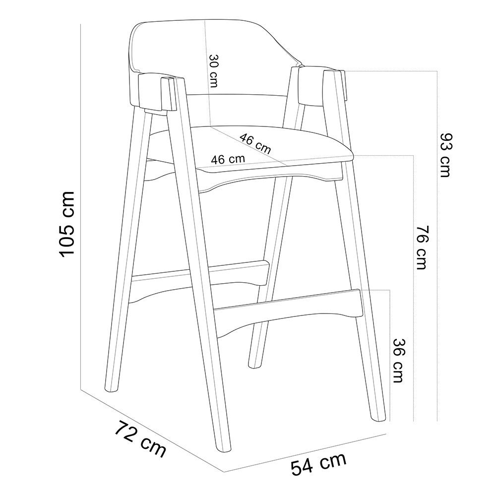 Kit 06 Banquetas Altas Para Cozinha Sala de Jantar Bar Suran L02 Suede Bege - Lyam Decor