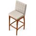Kit 06 Banquetas Altas Para Cozinha Sala de Jantar Fixa Mila B04 Linho Cru - Lyam Decor