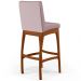 Kit 06 Banquetas Altas Para Cozinha Sala de Jantar Fixa Mila B04 Suede Rosê - Lyam Decor