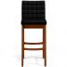Kit 06 Banquetas Altas Para Cozinha Sala de Jantar Fixa Mila L02 Facto Preto Metalizado - Lyam Decor