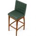 Kit 06 Banquetas Altas Para Cozinha Sala de Jantar Fixa Mila L02 Facto Verde Musgo - Lyam Decor