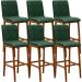 Kit 06 Banquetas Altas Para Cozinha Sala de Jantar Fixa Zoe B04 Facto Verde Musgo - Lyam Decor