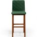 Kit 06 Banquetas Altas Para Cozinha Sala de Jantar Fixa Zoe B04 Facto Verde Musgo - Lyam Decor
