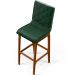 Kit 06 Banquetas Altas Para Cozinha Sala de Jantar Fixa Zoe B04 Facto Verde Musgo - Lyam Decor