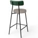 Kit 06 Banquetas Baixa Cozinha E Sala Jantar Bancada Milão L02 Facto Verde Linho Bege - Lyam Decor