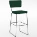 Kit 06 Banquetas Para Cozinha Sala De Jantar Base Em Aço Allana L02 Suede Verde Musgo - Lyam Decor