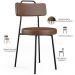 Kit 06 Cadeiras Decorativa Estofada Para Sala De Jantar Barcelona L02 Couríssimo Marrom - Lyam Decor