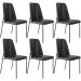 Kit 06 Cadeiras Decorativa Estofada Para Sala De Jantar Bella L02 Couríssimo Preto - Lyam Decor