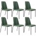 Kit 06 Cadeiras Decorativa Estofada Para Sala De Jantar Bella L02 Couríssimo Verde - Lyam Decor