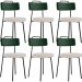 Kit 06 Cadeiras Decorativa Estofada Sala Jantar Barcelona L02 Facto Verde Musgo Linho Bege - Lyam