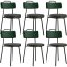 Kit 06 Cadeiras Decorativa Estofada Sala Jantar Barcelona L02 Facto Verde Musgo Linho Chumbo - Lyam