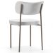 Kit 06 Cadeiras Decorativa Para Sala De Jantar Melina Base Arena L02 Faixa Couríssimo Camel Facto Branco - Lyam Decor