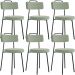 Kit 06 Cadeiras Decorativas Estofada Para Sala De Jantar Barcelona L02 Bouclê Oliva - Lyam Decor