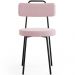 Kit 06 Cadeiras Decorativas Estofada Para Sala De Jantar Barcelona L02 Bouclê Rosê - Lyam Decor