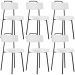 Kit 06 Cadeiras Decorativas Estofada Para Sala De Jantar Barcelona L02 Facto Branco - Lyam Decor