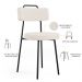 Kit 06 Cadeiras Decorativas Estofada Para Sala De Jantar Barcelona L02 Linho Cru - Lyam Decor