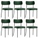 Kit 06 Cadeiras Decorativas Estofada Para Sala Jantar Melina L02 Couríssimo Verde Musgo - Lyam Decor