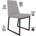 Kit 06 Cadeiras Decorativas Estofada Para Sala de Jantar Dafne L02 Corano Cinza - Lyam Decor