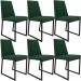 Kit 06 Cadeiras Decorativas Estofada Para Sala de Jantar Dafne L02 Facto Verde Musgo - Lyam Decor