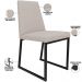 Kit 06 Cadeiras Decorativas Estofada Para Sala de Jantar Dafne L02 Linho Bege - Lyam Decor