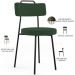 Kit 06 Cadeiras Decorativas Estofada Sala De Jantar Barcelona L02 Suede Verde Musgo - Lyam Decor