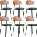 Kit 06 Cadeiras Decorativas Estofada Sala Jantar Barcelona L02 Couríssimo Camel Facto Verde - Lyam