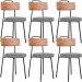Kit 06 Cadeiras Decorativas Estofada Sala Jantar Barcelona L02 Couríssimo Camel Pied Poule - Lyam