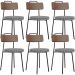 Kit 06 Cadeiras Decorativas Estofada Sala Jantar Barcelona L02 Couríssimo Marrom Pied Poule - Lyam
