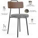 Kit 06 Cadeiras Decorativas Estofada Sala Jantar Barcelona L02 Couríssimo Marrom Pied Poule - Lyam