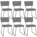 Kit 06 Cadeiras Decorativas Para Sala De Jantar Allana L02 Pied Poule - Lyam Decor