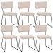 Kit 06 Cadeiras Decorativas Para Sala De Jantar Allana L02 Suede Bege - Lyam Decor