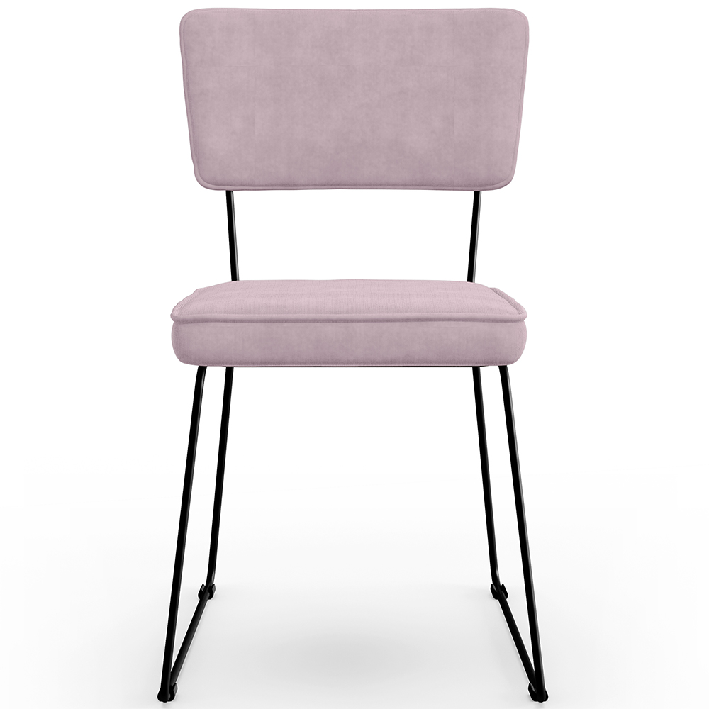 Kit 06 Cadeiras Decorativas Para Sala De Jantar Allana L02 Suede Rosê - Lyam Decor
