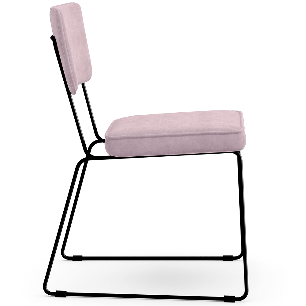 Kit 06 Cadeiras Decorativas Para Sala De Jantar Allana L02 Suede Rosê - Lyam Decor